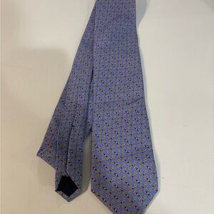 Peter Millar Blue and Gold Horse Bridle Tie